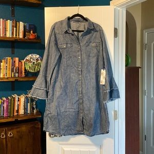 Western vintage vibe demon shirt dress - size XL